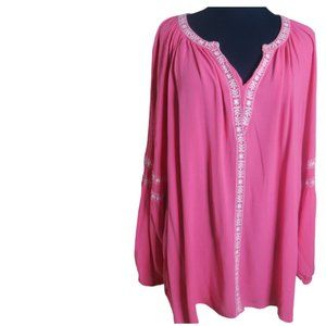 Pink Boho styled Blouse-Lane Bryant size 24